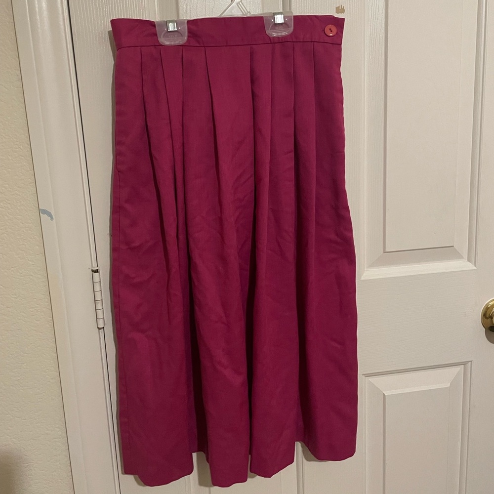 Pink Pleated Skirt